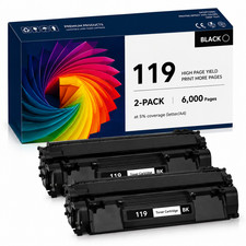 119 Toner Cartridges 2PK Black For Imageclass MF5940dn MF5980dw  LBP250 picture