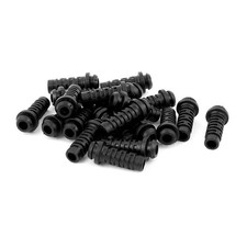 Rubber Strain Relief Cord Boot Protector Cable Sleeve 20pcs Black 27mm picture