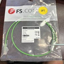 FS.com Cat6 Snagless UTP PVC CM Slim Patch Cable, 28AWG, 3FT (0.9M), Green picture