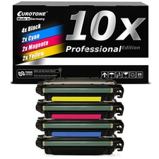 10x Eurotone PRO Toner For HPEcolor LaserJet Enterprise CP-5525-XH CP-5525-DN picture
