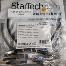 10 pcs StarTech NLBK-2F-CAT6A  2 ft Ethernet Cable LSZH Snagless ETL Verified picture