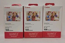 Lot of 3 Canon Selphy RP-108 4x6 Paper/Ink Set for CP910/CP820/CP1200/CP1300 picture