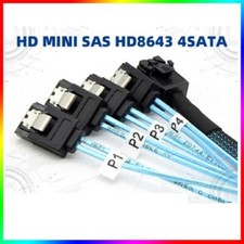 1pc 1M/3.3FT Internal HD Mini SAS SFF-8643 to 4 SATA Connect to Hard Drive Cable picture