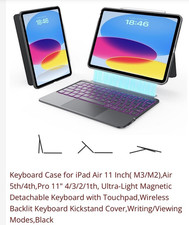Magnetic Detachable Backlit Keyboard Case w/ Touchpad for Apple iPad 11in Black picture