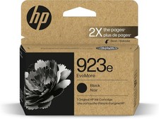923e Black EvoMore Ink Cartridge Works W/ OfficeJet 8120 Pro 8130 Series Carbon picture