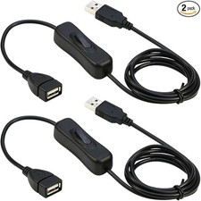 USB Extension Cable With ON/OFF Switch - Male to Female Support (Data and Power) picture