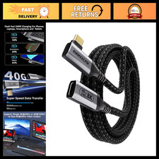 6.6FT Right Angle USB-C Extension Cable, 40Gbps Data Transfer, 240W Fast Chargin picture
