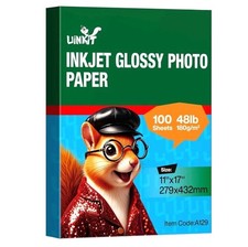 UINKIT Inkjet Glossy Photo Paper 11x17 Inch (279x432mm) 100 Sheets 180g/m²  New  picture