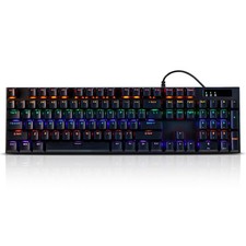 Wired Mechanical Gaming Keyboard with Blue Switch, 104-Key Full Size RGB Back picture