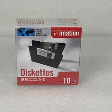 Genuine Imation IBM Formatted 2HD 1.44MB Diskettes (10 Pack) New old Stock picture