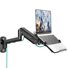 Adjustable Laptop Wall Mount with Vented Tray for 11-32 Screens, 4.4-22 lbs picture