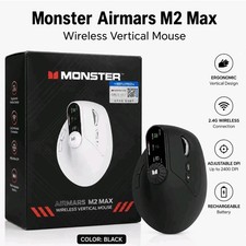 Monster Airmars M2 Max Mouse Wireless Vertical Mouse (Black) picture