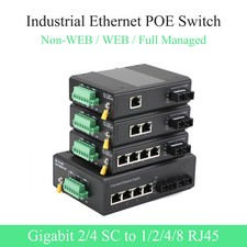 1PCS Gigabit Industrial POE Non-WEB/WEB Managed Switch Single-Mode SC picture