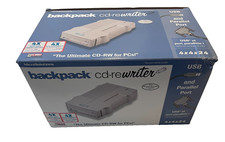 Vintage MicroSolutions Backpack CD-Rewriter External Drive USB Parallel 4x4x24 picture