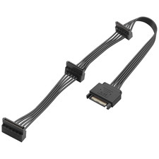 SATA 15PIN Male to 3 SATA 15 Pin Female Power Splitter 1 to 3 Serial ATA picture