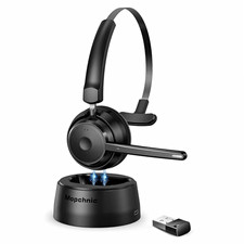 Mopchnic 1100 Series Single-Ear Bluetooth/USB Headband Headset, Black, NC picture