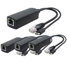 ANVISION 4-Pack 5V Gigabit PoE Splitter, USB Type C, 48V to 5V 2.4A Adaper, IEEE picture
