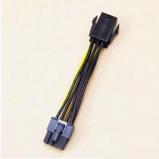 Graphics Card Cable 6P to 8P6 to 8-wire True 18AWG Wire Black Connector Parts picture
