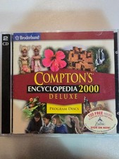 Rare Vintage BroderBund Comptons Encyclopedia 2000 Deluxe Program Discs Software picture