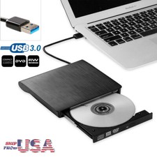 Slim Drive Disc Player External DVD Burner CD RW Writer Laptop Desktop USB 3.0 picture
