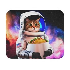 Kitty with Taco in space mousepad picture