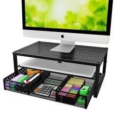 Simple Trending Metal Monitor Stand Riser and Computer Desk Organizer with Dr... picture