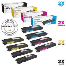 LD 8 Pack Comp Toner for Dell C3760 C3765 331-8429 331-8432 331-8431 331-8430 picture