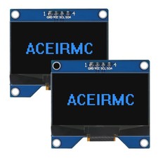2 PCS 1.54 Inch OLED Module 12864 128x64 SSD1309 Driver IIC I2C Blue Display picture