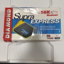 Diamond Supra Express 56 56K External Fax Modem SUP2730 + Power Supply TESTED picture