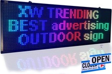 LED Sign Scrolling 40 x 14 WiFi Programmable Indoor Outdoor RGB perfect tool picture