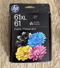 Genuine HP 61XL High Yield Black Ink & 61 Tri-Color CZ138FN Expires March 2027 picture