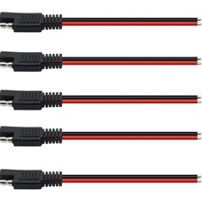 Braided 14AWG SAE Extension Cable, 15 cm - Quick Connect for Solar, Cars & More picture