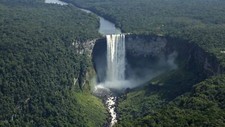 Landscape nature waterfall forest aerial Custom Gaming Mat Desk picture