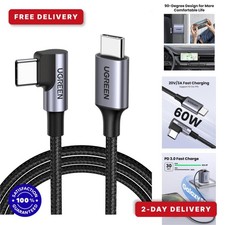 UGREEN 60W USB-C to USB-C Right Angle Fast Charging Cable 3.3ft picture