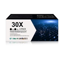 30X Black High-Yield Toner Cartridge 2-Pack Replacement for HP 30X 30A Black ... picture