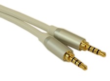 12ft Metal Shell 3.5mm 4 Conductor TRRS/3 Band + Mic or Video M/M Cable picture