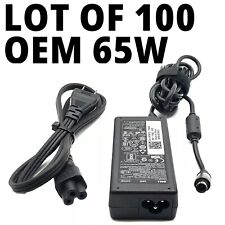 Lot of 100 DELL 65W AC Power Adapter 19.5V 3.34A Brick Style 7.4*5.0mm & Cords picture