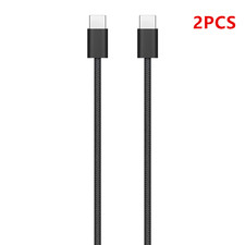 2PCS For Apple USB-C 60W Woven Braided Charge Cable 1M A2795 MQKJ3AM/A- Black picture