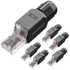 RJ45 Connector Tool-Free, CAT6 Field Termination Plug, Gold Plated Modular Pl... picture