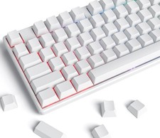 128 Keys Blank Keycaps Thick PBT Cherry Profile Minimalist White Custom picture
