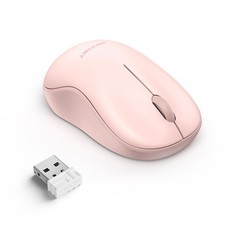 Portable Ambidextrous 2.4 GHz Wireless Mouse for Laptop- Pink picture