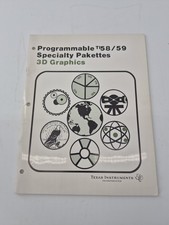 1978 Texas Instruments TI-58 TI-59 3D Graphics Specialty Pakettes Manual picture