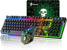 KUIYN T6 Wired Membrane Keyboard Mouse Combo, 12 Chroma RGB Backlit Antighosting picture