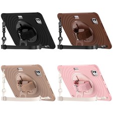 Ripple Shockproof Silicone Hand Strap Stand Case Cover for iPad Pro 13