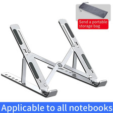 1pc Aluminum Laptop Stand: Adjustable Foldable Non-Slip Cooling Holder - NEW picture