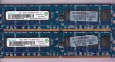 2GB 2x1GB PC2-5300 DDR2-667 RAMAXEL RML1320EG38D7W-667 MEMORY KIT HP 377726-888 picture