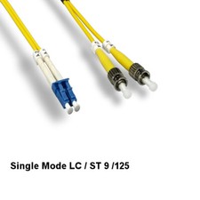 Kentek 10 Meter Single-Mode Fiber Optic Patch Cable LC/ST 9/125 Duplex UPC/UPC picture