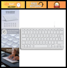 Mini Backlit Keyboard for Mac OS X - Spanish Layout with Ñ - LED White Lighting picture