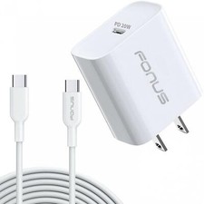 20W PD HOME CHARGER FAST TYPE-C 6FT LONG CABLE QUICK POWER for PHONES & TABLETS picture