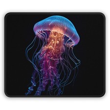 Neon Jellyfish Gaming Mouse Pad | Vibrant Ocean Creature Desk Mat picture